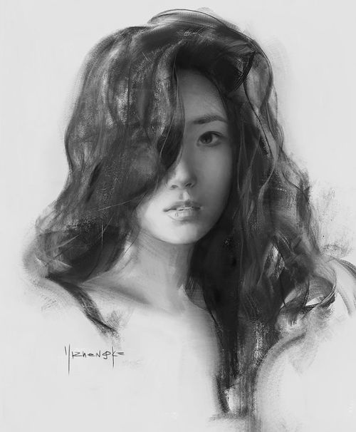 只用素描技法,就可以把女人画这么传情,美到骨子里