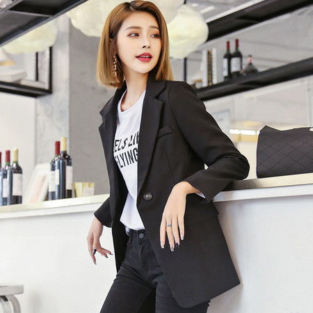 施悦名2019韩版休闲女士小西装女式修身西服外套休闲女士格子西装a