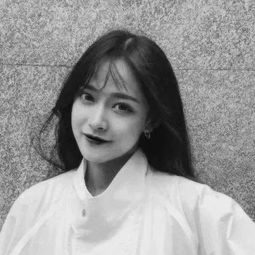 黑白女生头像