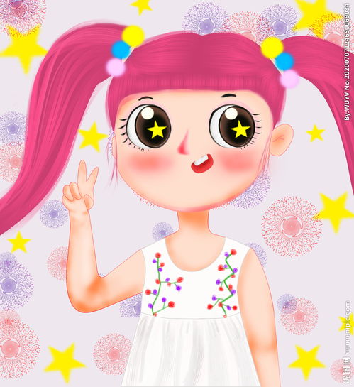 可爱星星眼女孩图片