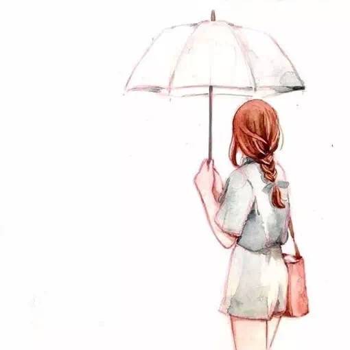 草莓头像女生背影闺蜜