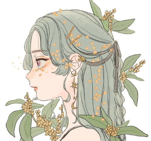 动漫女生,配色清新素雅