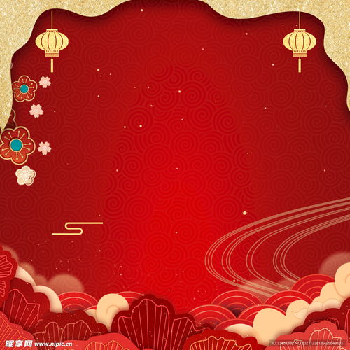 新年喜庆红色背景设计图