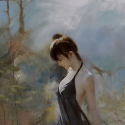 风景油画与中国山水画的探讨,隐藏中风景油画里的绝色美女欣赏