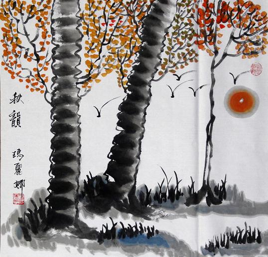 蕴藏在平淡之下的绚丽诗人书画家玛丽娜笔下的绮丽花鸟艺术