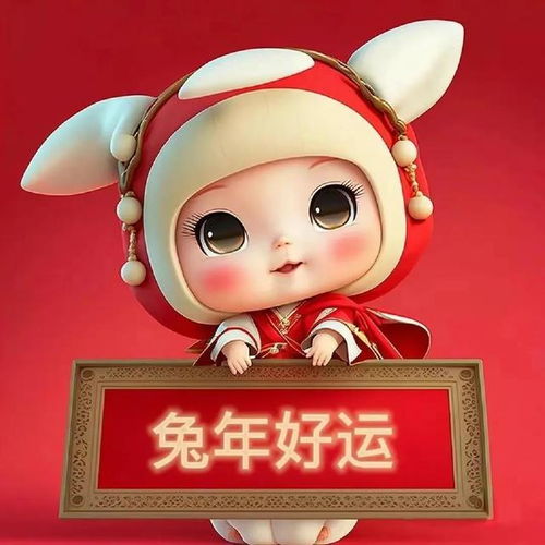 2023吉祥兔子头像,兔年可爱好运图片大全
