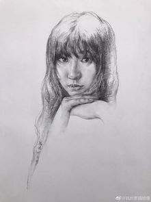 小央美一组灵动,有神的美女素描欣赏