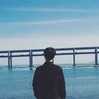 qq男生海边背影头像