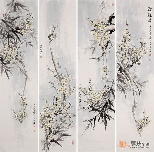 温馨富贵花鸟画,美女书画家丁珂作品