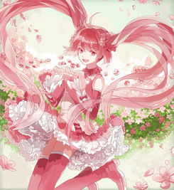 动漫美少女图片像这样的粉色系的