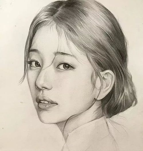 他自学素描,用心细腻爱画美女头像