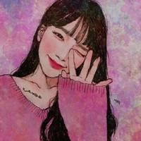 彩绘文艺女生头像唯美小清新彩绘女生头像图片