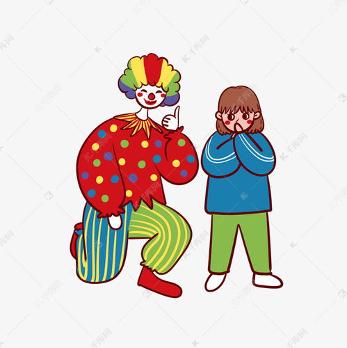 卡通可爱矢量免抠4.1愚人节小丑和小女孩素材图片免费下载千库网