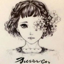 卡通短发女生头像手绘异性朋友