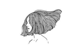 手绘插画锁屏壁纸手绘女生头像