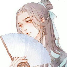 求一个古风男子手持折扇,折扇是打开的,其中一个风字的动漫图片﹏