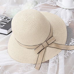 女夏季草帽遮阳帽小清新太阳帽防晒沙滩帽fz