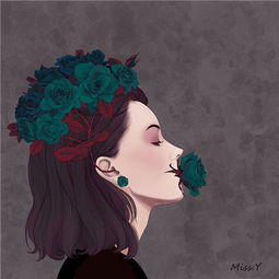 小清新女生插画qq头像高清2018与其抱歉还不如抱我