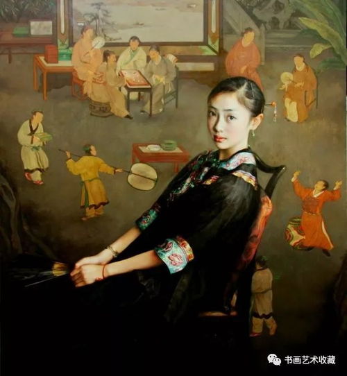 中国油画少女之美水晶之美不色情