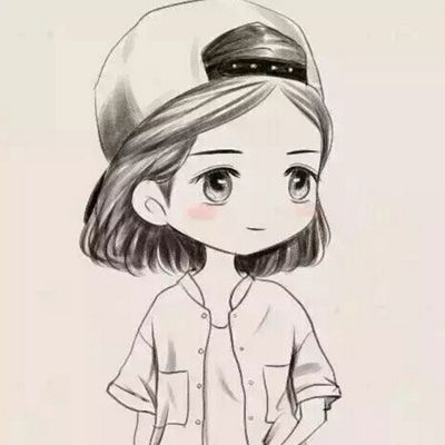 素描卡通图片头像女生动漫头像