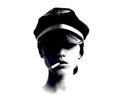 黑白带帽子的女头像,孤独寂寞无声的女人