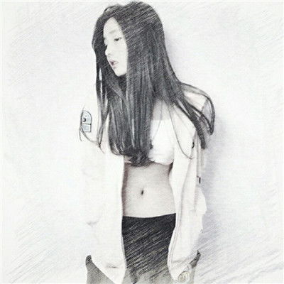 qq素描头像女生唯美伤感非主流唯美好看的女生素描头像