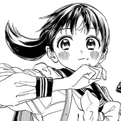 漫画照片女生头像黑白