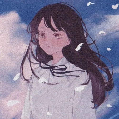动漫女头文艺唯美忧郁插画女生头像