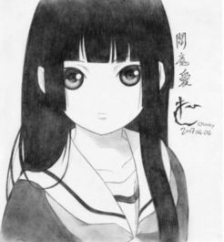 地狱少女阎魔爱素描图