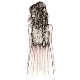 .插画手绘水彩女孩