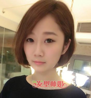 适合胖圆脸的短发适合胖女孩的短发图片