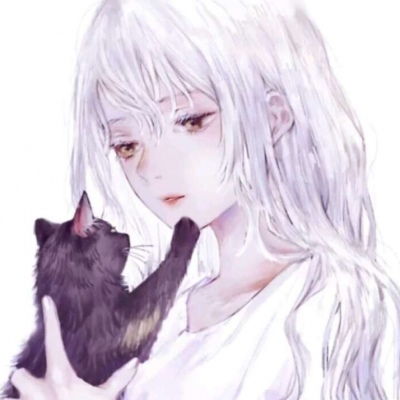 二次元头像少女水边站立照片