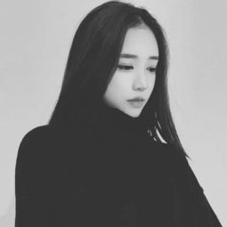 黑色美女头像图片可爱