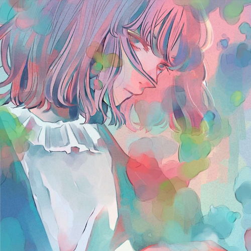 彩色少女漫画背景图
