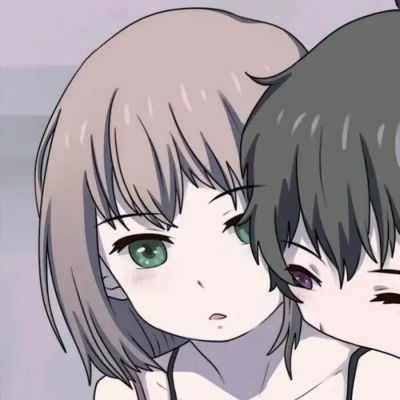 超可爱动漫小孩情头,情侣头像可爱呆萌一对