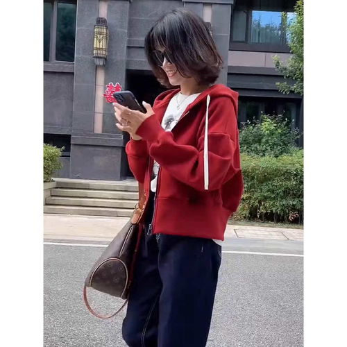 仙丫2019春季新款女装新品卫衣女韩版时尚休闲长袖印花套头连帽短款百搭潮kkz15216蓝色m