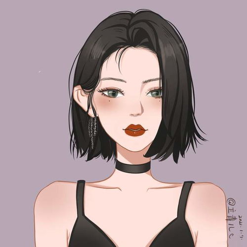巨好看的手绘女生头像闺蜜头像