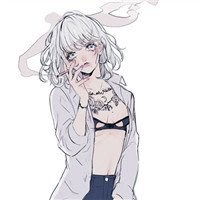 韩版动漫女生头像抽烟微信头像图片大全