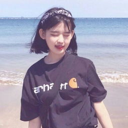 波波头短发发型图片短发妹子可咸可甜唯美头像