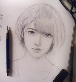 素描只能画黑乎乎来看看别人的素描妹子