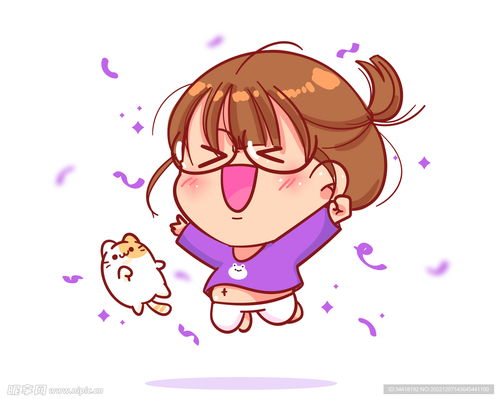 卡通女孩头像设计图