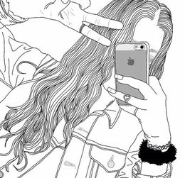 手绘女头个性