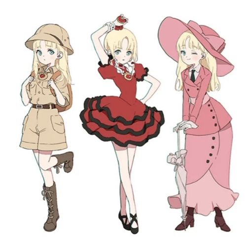 动漫少女全身像可可爱爱服饰画法参考