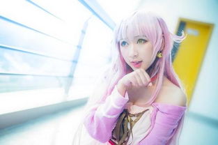 紫色气质少女cos高冷女神范