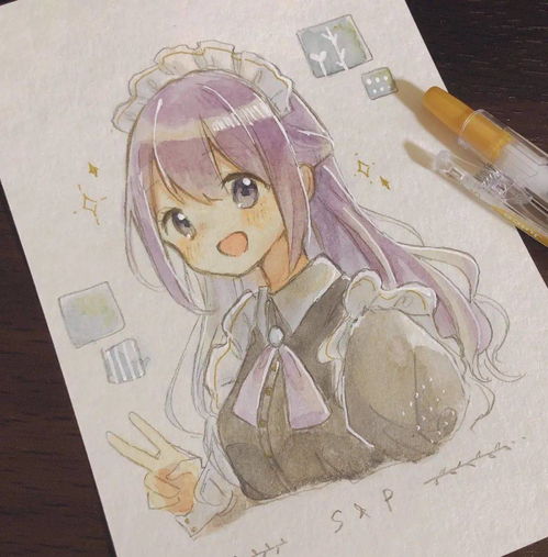 水彩插画简单好画的一组水彩漫画女生头像手绘新手临摹