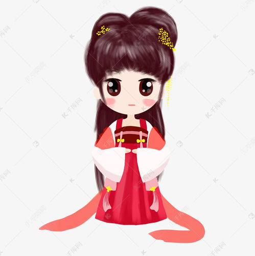 古代人物古人汉服小女孩萌系q版可爱素材图片免费下载千库网