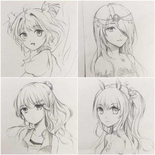 二次元美少女绘制原稿,初学者急需的练手素材