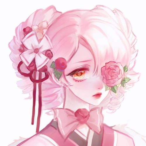 动漫女头粉色系卡通可爱女生头像