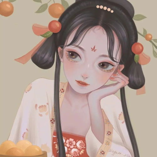 手绘古风女生头像披星戴月路过山水万城,祝自己与温柔重逢