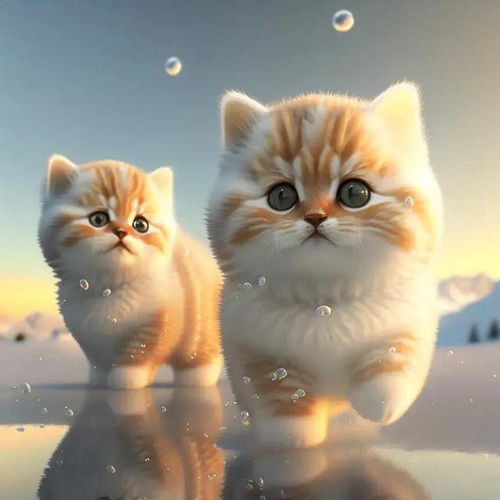 软萌软萌的猫咪朝你让来咯接住